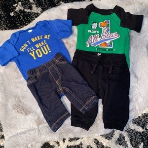 ! Two outfits !  Both long sleeve , Carter’s , H&M , Old navy, Garanimals , 3-6m